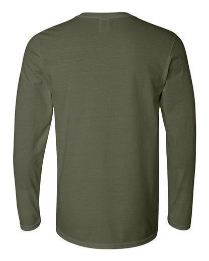 Gildan Unisex Softstyle® Long Sleeve T-Shirt 64400 #color_Military Green