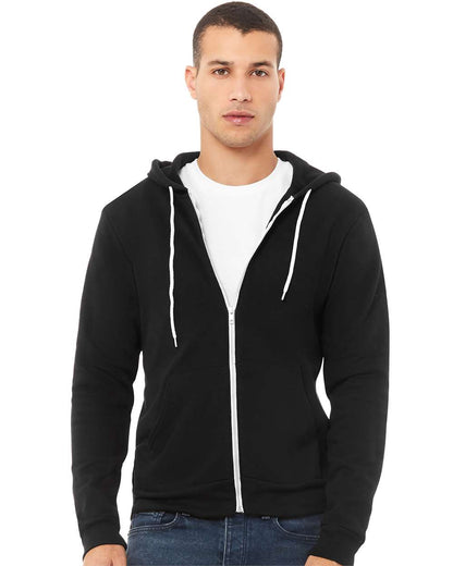 BELLA + CANVAS Sponge Fleece Full-Zip Hoodie 3739 #colormdl_Black