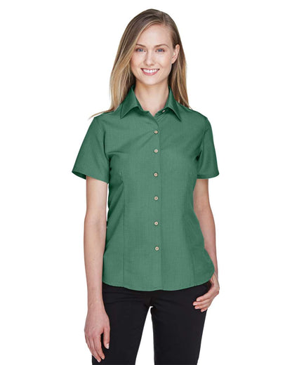 Harriton Women's Barbados Textured Camp Shirt M560W #colormdl_Palm Green