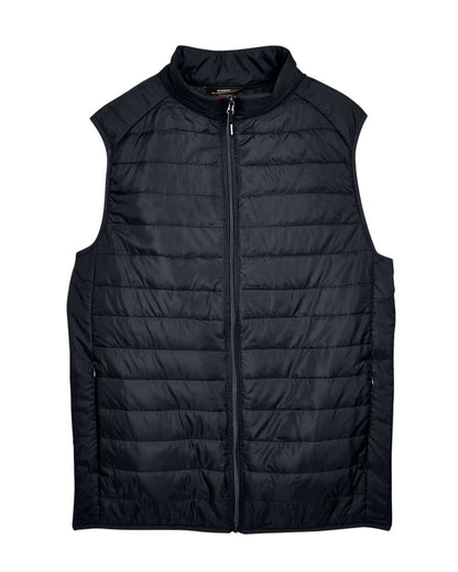 CORE365 Men's Prevail Packable Puffer Vest CE702 #color_Black