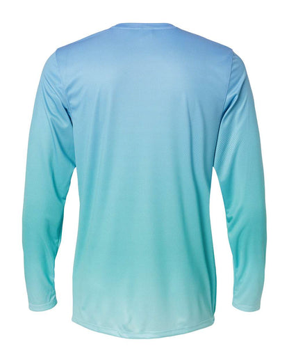 Paragon Unisex Barbados Performance Pin Dot Long Sleeve T-Shirt 225 #color_Blue Mist/ Light Teal