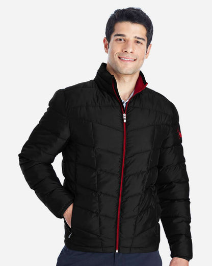 Spyder Men's Pelmo Insulated Puffer Jacket 187333 #colormdl_Black/ Red