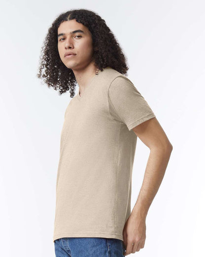 American Apparel CVC V-Neck Tee 2006CVC #colormdl_Heather Bone