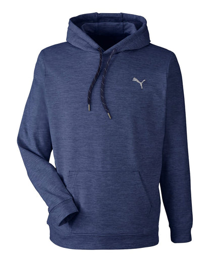 Puma Golf Men's Cloudspun Progress Hooded Sweatshirt 534527 #color_Navy Blazer Heather
