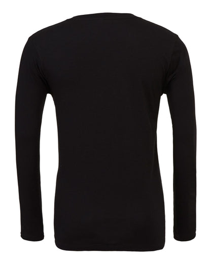 BELLA + CANVAS Unisex Long Sleeve V-Neck Tee 3425 #color_Black