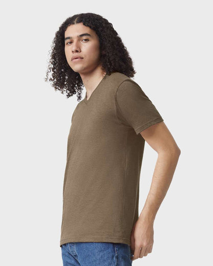 American Apparel CVC V-Neck Tee 2006CVC #colormdl_Heather Army