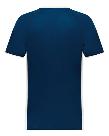 Augusta Sportswear Cutter V-Neck Jersey 6907 #color_Navy/ White