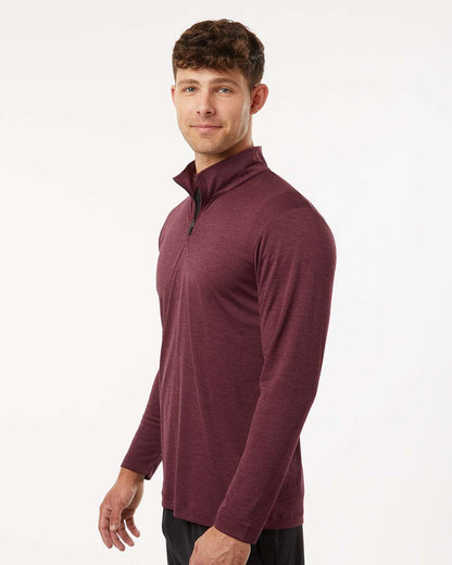 AllPro Men's Pro-Lock Performance Mélange Quarter-Zip Pullover 4HM700 #colormdl_Maroon Melange