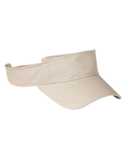 Big Accessories Chino Twill Visor BX006 #color_Stone