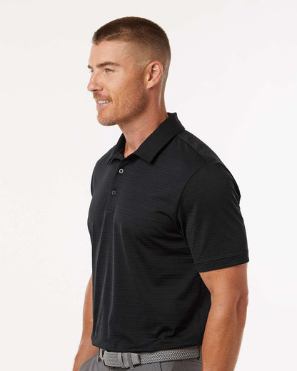 Adidas Men's Textured Stripe Polo A704 #colormdl_Black