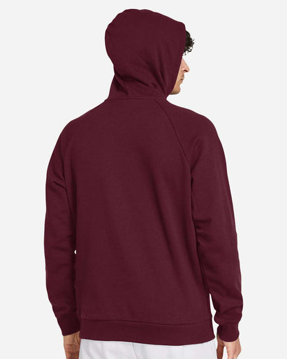 Under Armour Men's Rival Fleece Hooded Sweatshirt 1379757 #colormdl_Maroon/ White