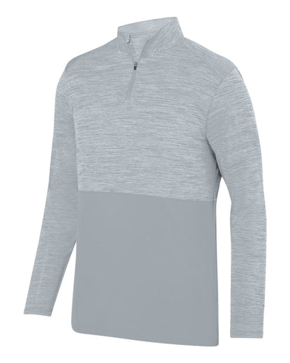 Augusta Sportswear Shadow Tonal Heather Quarter-Zip 2908 #color_Silver