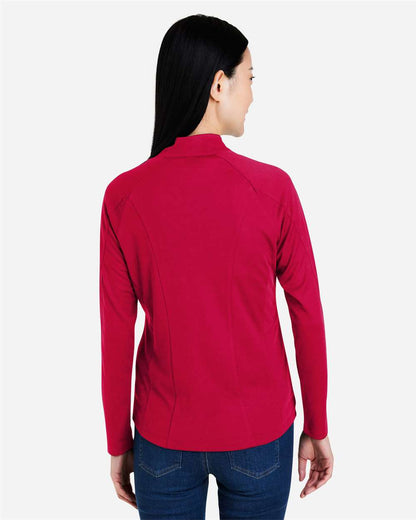 CORE365 Women's Origin Performance Pique Quarter-Zip Pullover CE418W #colormdl_Classic Red/ Carbon