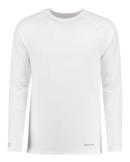 Holloway Youth Electrify CoolCore® Long Sleeve T-Shirt 222670 #color_White