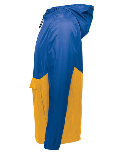 Holloway Men's Packable Quarter-Zip Jacket 229534 #color_Royal/ Gold
