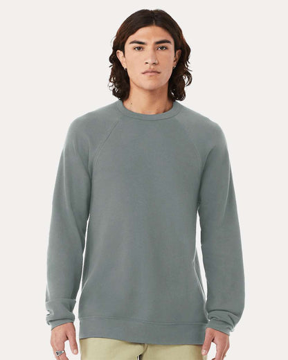 BELLA + CANVAS Sponge Fleece Raglan Crewneck Sweatshirt 3901 #colormdl_Blue Storm