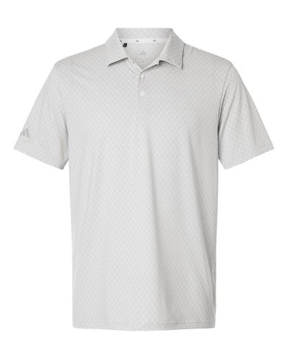 Adidas Men's 4-Way Stretch Printed Polo A716 #color_White