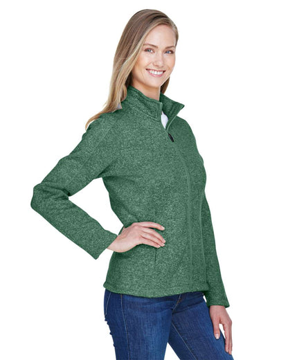 Devon & Jones Women's Bristol Full-Zip Sweater Fleece Jacket DG793W #colormdl_Forest Heather