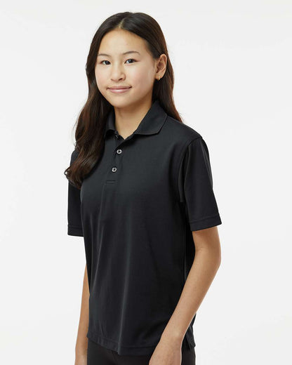 Paragon Youth Saratoga Performance Mini Mesh Polo 108Y #colormdl_Black