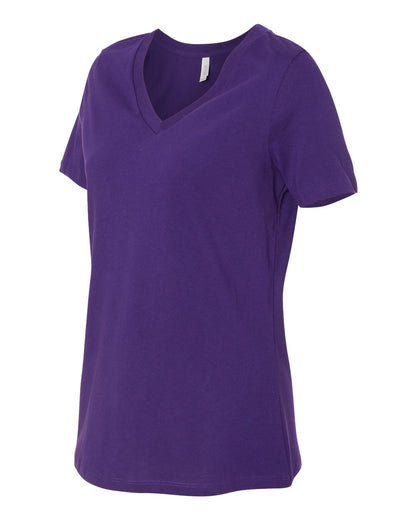 BELLA + CANVAS Women’s Relaxed Jersey V-Neck Tee 6405 #color_Team Purple