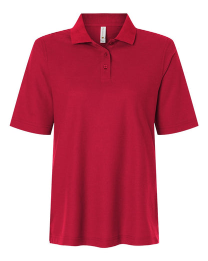 Harriton Women's Maverick CVC Pique Polo M105W #color_Red