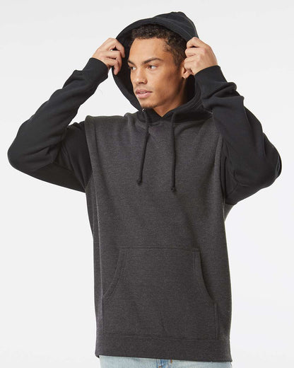 Independent Trading Co. Heavyweight Hooded Sweatshirt IND4000 #colormdl_Charcoal Heather/ Black