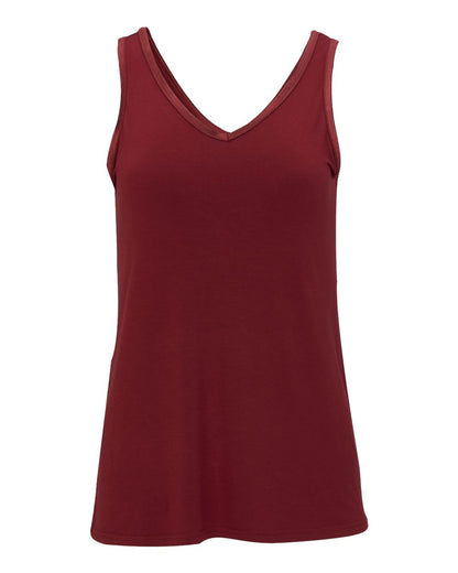 Boxercraft Women's Bamboo V-Neck Tank Top BW2504 #color_Mantra Red