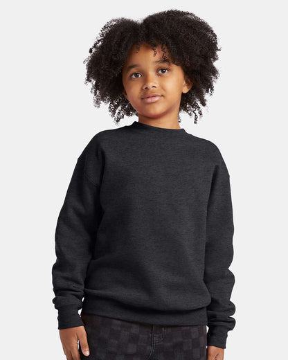 Hanes Youth EcoSmart® Crewneck Sweatshirt P360 #colormdl_Charcoal Heather
