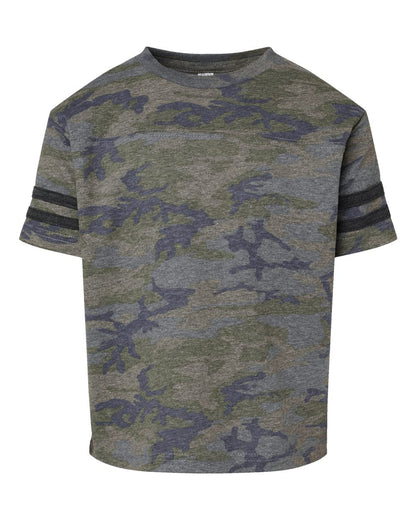 Rabbit Skins Toddler Football Fine Jersey Tee 3037 #color_Vintage Camo/ Vintage Smoke