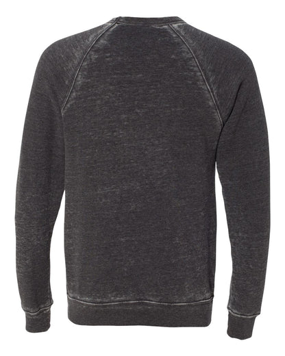 BELLA + CANVAS Sponge Fleece Raglan Crewneck Sweatshirt 3901 #color_Grey Acid Wash