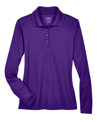 CORE365 Women's Pinnacle Performance Long Sleeve Piqué Polo 78192 #color_Campus Purple