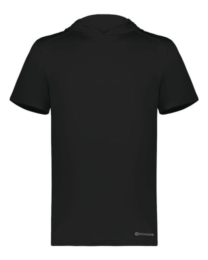 Holloway Men's Hooded T-Shirt Powered by Coolcore 222142 #color_Black