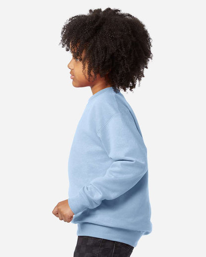 Hanes Youth EcoSmart® Crewneck Sweatshirt P360 #colormdl_Light Blue