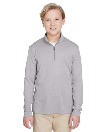 Team 365 Youth Zone Sonic Heather Performance Quarter-Zip Pullolver TT31HY #colormdl_Athletic Heather