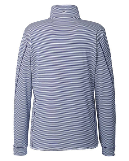 vineyard vines Women's Microstripe Sankaty Half-Zip Pullover K002521 #color_Deep Bay