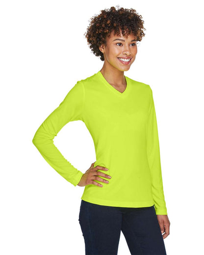 Team 365 Women's Zone Performance Long Sleeve T-Shirt TT11WL #colormdl_Safety Yellow