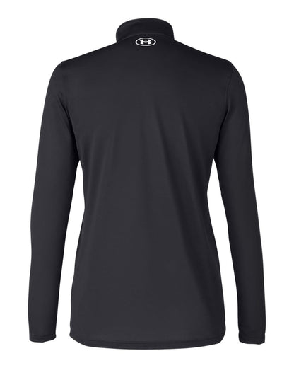Under Armour Women's Team Tech™ Half-Zip Pullover 1376862 #color_Black/ White