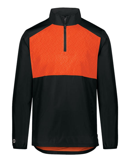 Holloway Men's SeriesX Quarter-Zip Pullover 229533 #color_Black/ Orange