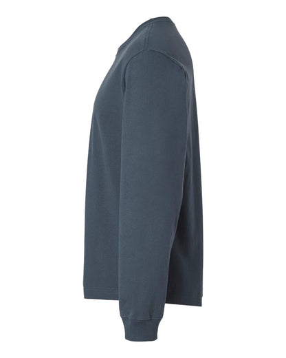 BELLA + CANVAS Unisex 7.5 oz Heavyweight Long Sleeve Tee 4651 #color_Vintage Navy