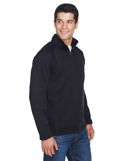 Devon & Jones Unisex Bristol Sweater Fleece Quarter-Zip Pullover DG792 #colormdl_Black