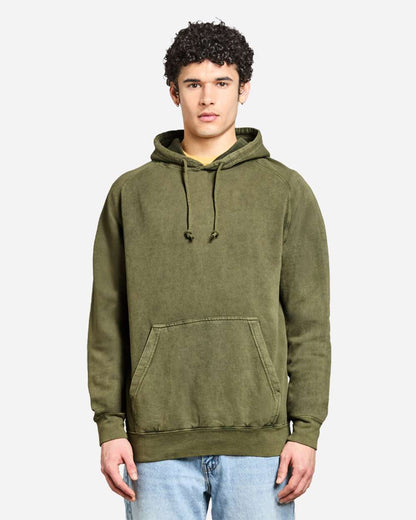 Lane Seven Unisex Vintage Raglan Hooded Sweatshirt LST004 #colormdl_Vintage Olive