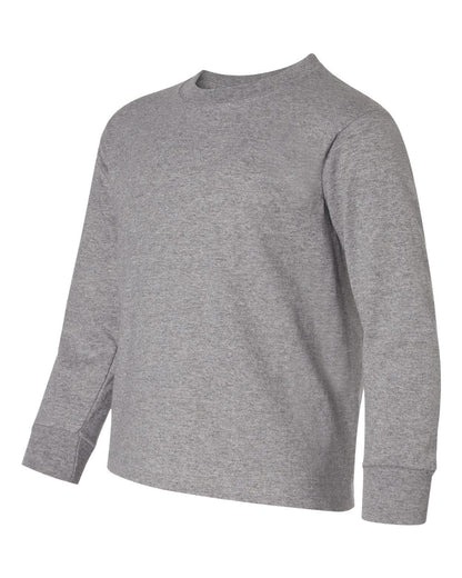 JERZEES Youth Dri-Power® Long Sleeve 50/50 T-Shirt 29BLR #color_Oxford