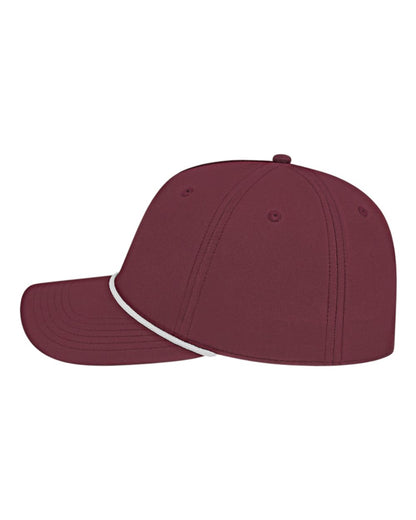 CAP AMERICA Athletic Rope Cap i7256 #color_Merlot/ White