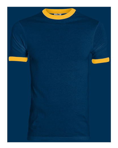 Augusta Sportswear Youth Ringer T-Shirt 711 #color_Navy/ Gold
