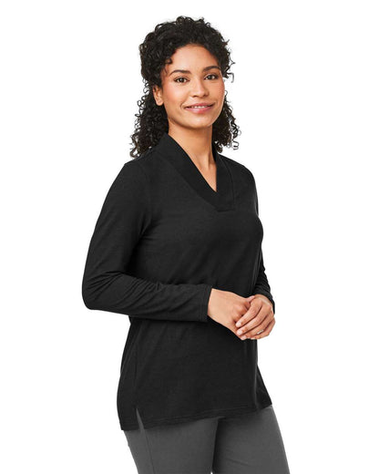 Devon & Jones Women's Raleigh Shawl Collar Knit Top DP121W #colormdl_Black