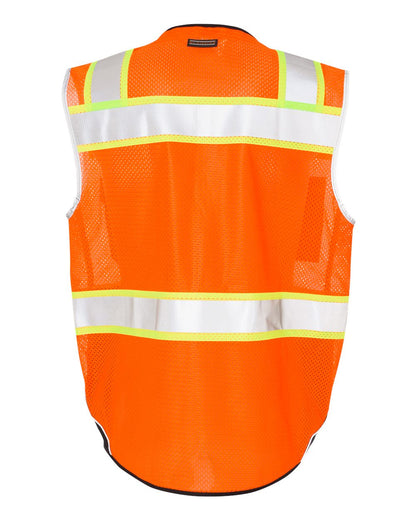 Kishigo Unisex Premium Black Series® Black Bottom Class 2 Vest 1515-1516 #color_Orange