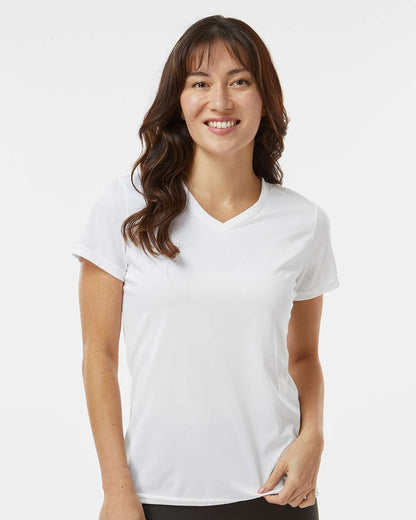 Augusta Sportswear Women's Nexgen Wicking V-Neck T-Shirt 1790 #colormdl_White