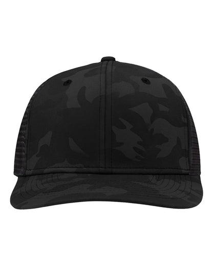 Sportsman Traditional Lo-Pro Mesh Back Trucker Fit Cap SP1450 #color_Black Camo/ Black