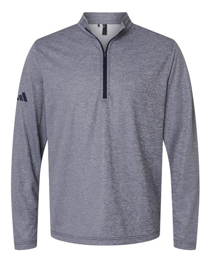 Adidas Men's Space Dyed Quarter-Zip Pullover A593 #color_Collegiate Navy Melange