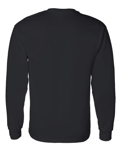 Gildan Unisex Heavy Cotton™ Long Sleeve T-Shirt 5400 #color_Black